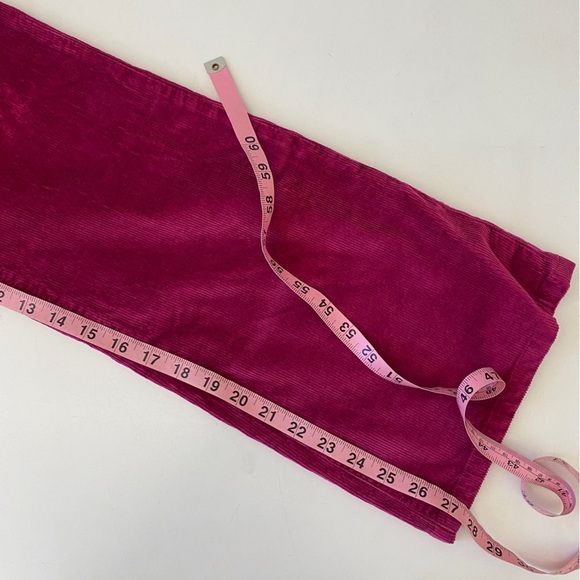 Current/Elliot || Corduroy Crop Flare Pants Magenta Fuchsia Pink 29 - Picture 6 of 10